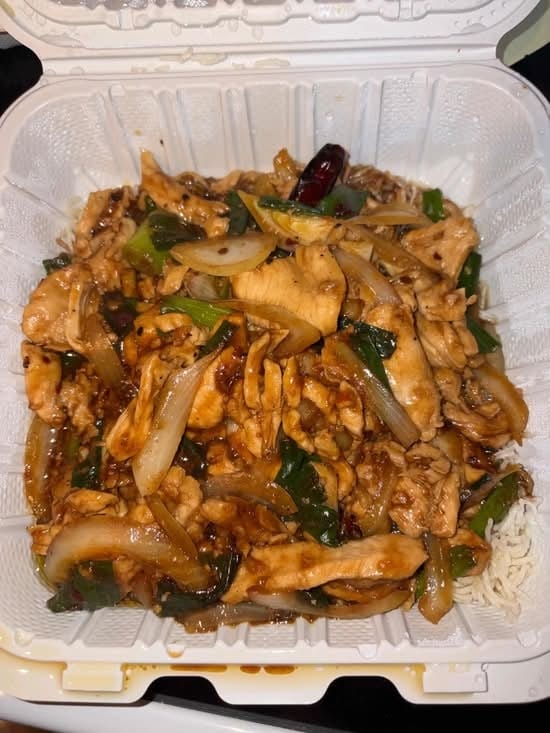 Half Tray Mongolian Chicken.