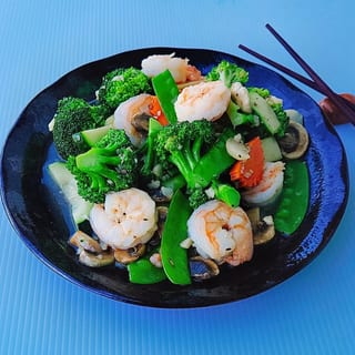 L Prawns with Vegetables gf
